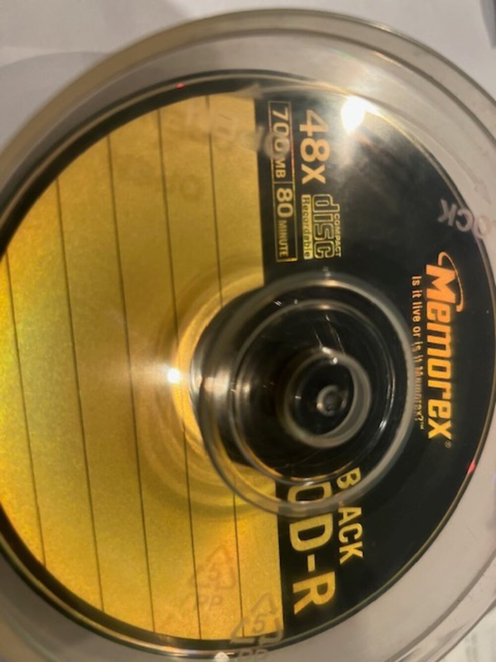 Memorex cd-r spindle of 100,black